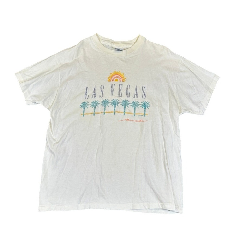Vintage Hanes Beefy-T Las Vegas Nevada T-Shirt XL Single Stitch Made in USA